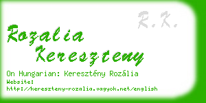 rozalia kereszteny business card